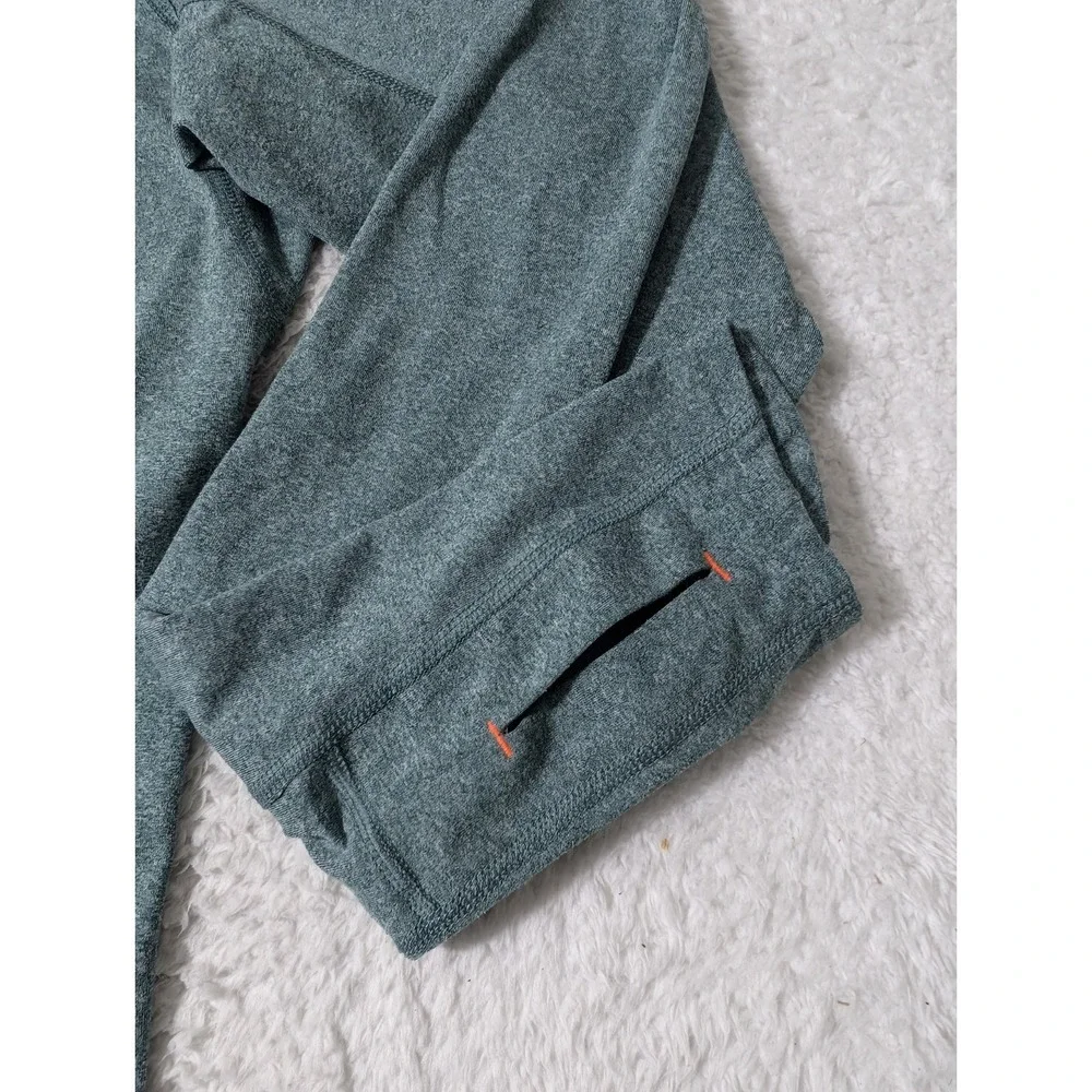 Nike Element Running Top Men L Green Blue Dri Fit 1/4 Zip Long Sleeve Reflective